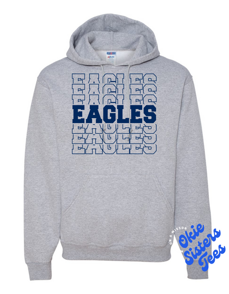 Eagle Point Hoodie Gray and Navy